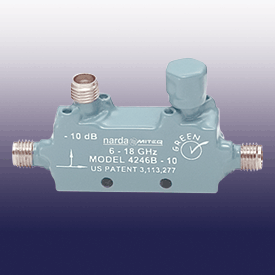 4243B-10  耦合器-SMA（F）0.5 GHz至18 GHz，微型帶狀線（最大平坦+/- 0.5dB）50瓦